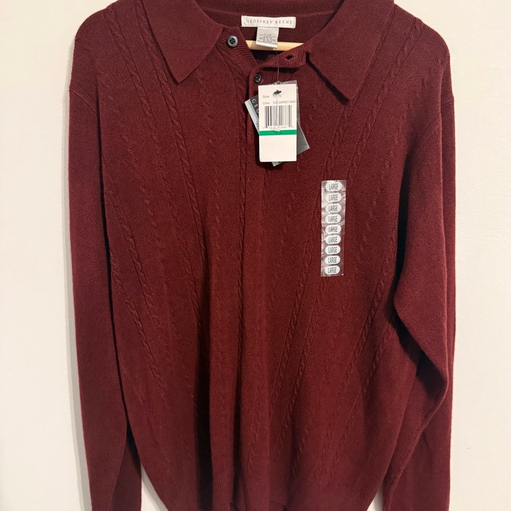 NWT Geoffrey Beene Sweater size‎ L - Picture 4 of 5